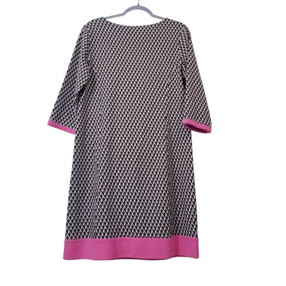 Lilly Pulitzer Geometric Abstract Print Knit Shift Dress 3/4 Sleeves - Picture 2 of 14